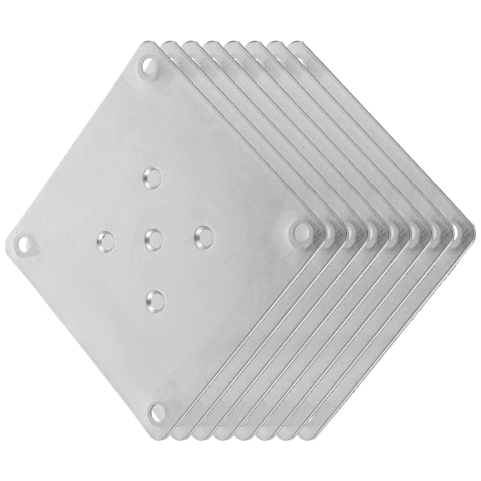 

8Pcs Furniture Leg Bracket Zinc Plated 5 Hole Table Leg Mounting Plate Secure Furniture Connector for Sofa Couch Seat Repair