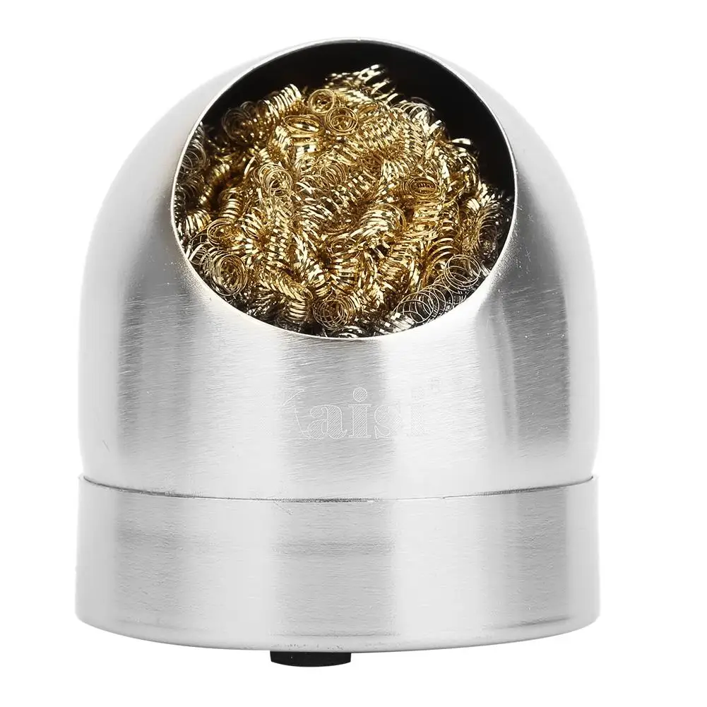 납땜 인두 팁 클리너 볼 드라이 클리닝 스탠드 간편한 사용을 위한 홀더 베이스가 있는 주석 흡입 장치