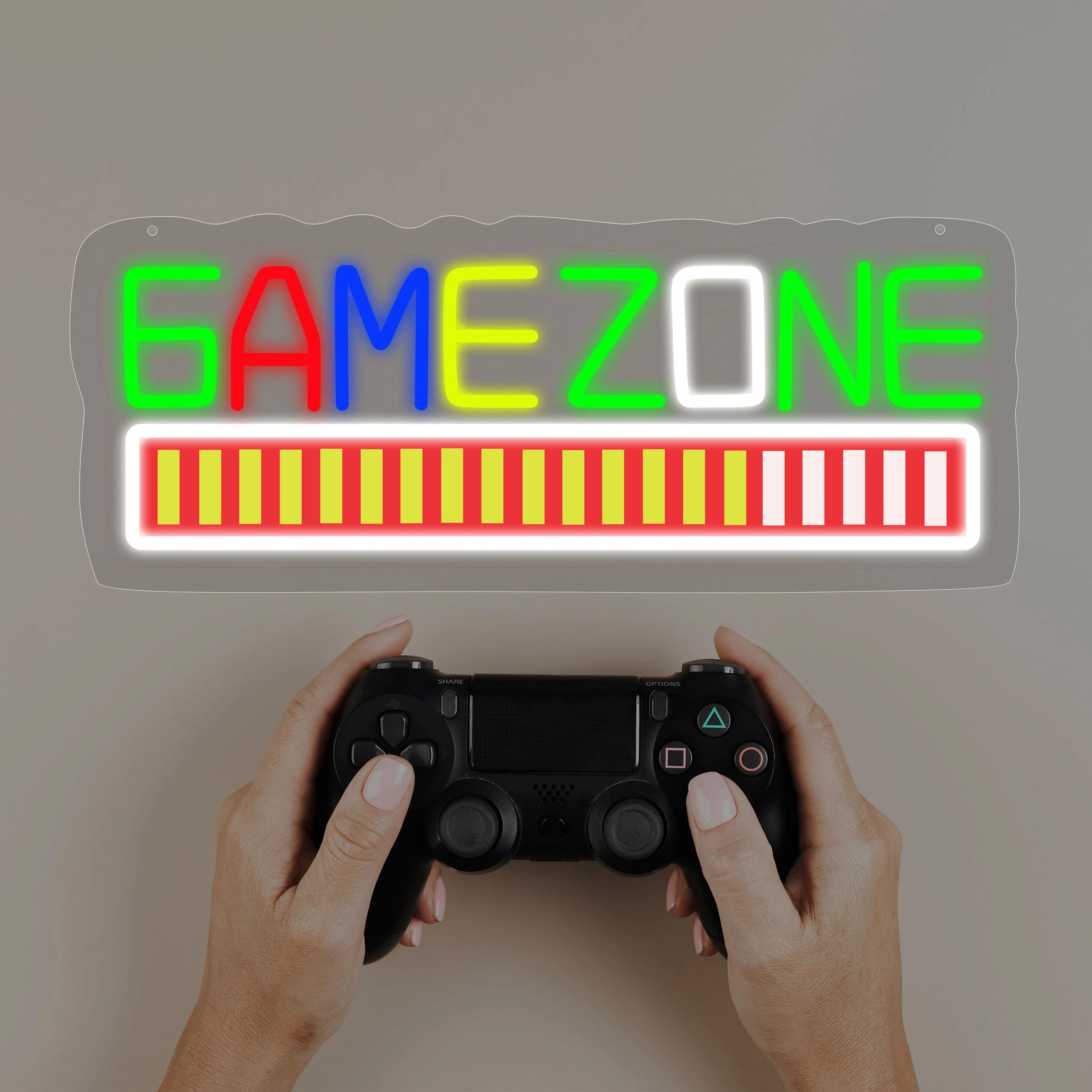 

Цельное украшение игровой площадки с неоновой вывеской, украшение игровой комнаты, неоновый свет, настенное украшение, спальня, игровая комната, игровой плеер со светодиодным логотипом