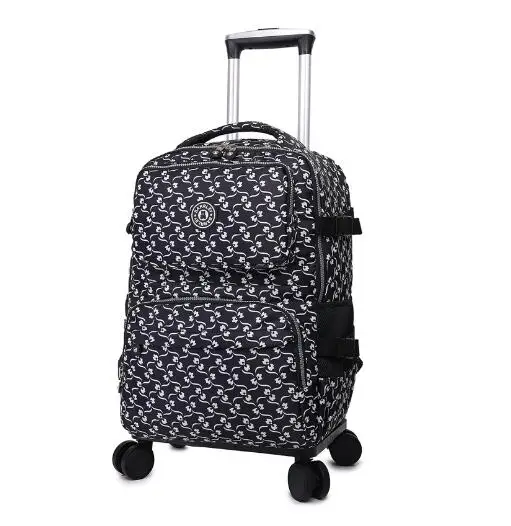 Travel Luggage Suitcase Wheeled Bag for Women Hand Luggage Bag Women oxford Travel Trolley Bags 22 Inc Rolling Luggage Backpack