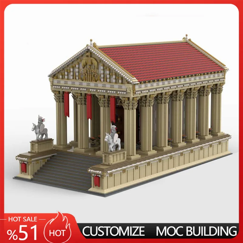 20329PCS Ancient Roman Classical Temple Architecture Model Custom Building Blocks Assembly Toy Gift For Architecture Enthusiast