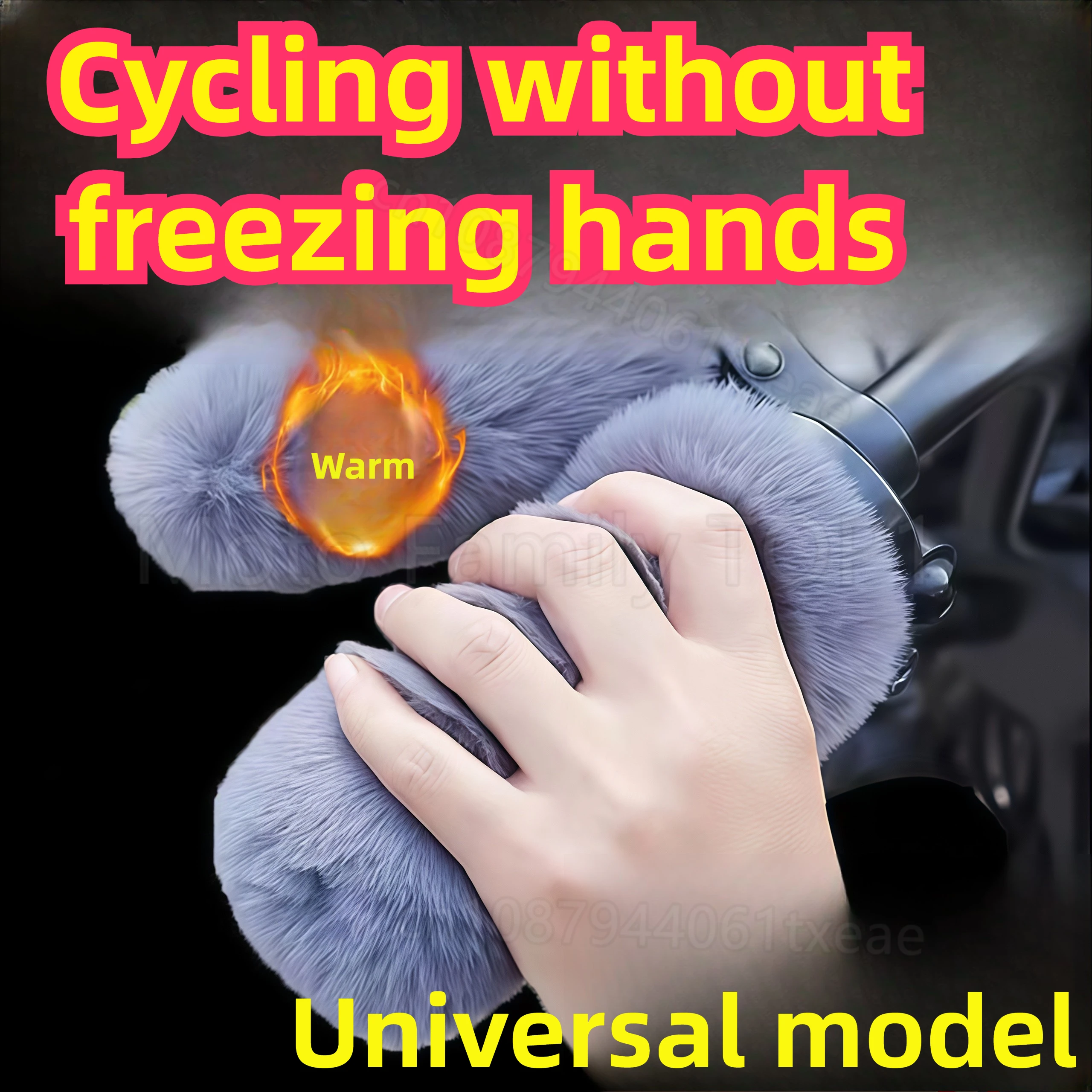New electric car plush handle gloves thickened universal winter warm non-slip cold-proof electric car motorcycle handlebar cover