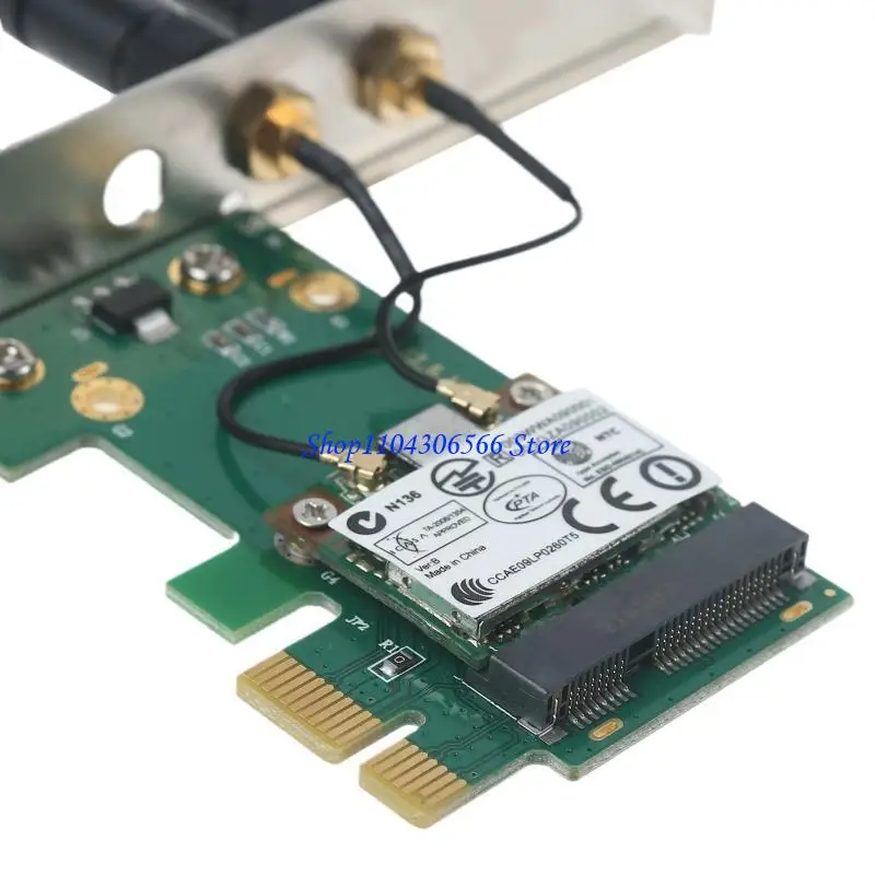 

02DD PCIe WiFi-карта, 300 Мбит/с, однодиапазонный беспроводной сетевой адаптер Wi-Fi 2,4G PCI-E