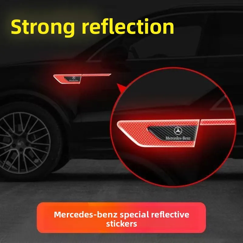 

Car Side Reflective Sticker Anti-Collision Warning Decal Mercedes Benz C-Class E-Class GLA GLC GLE GLB G-Class Auto Accessories