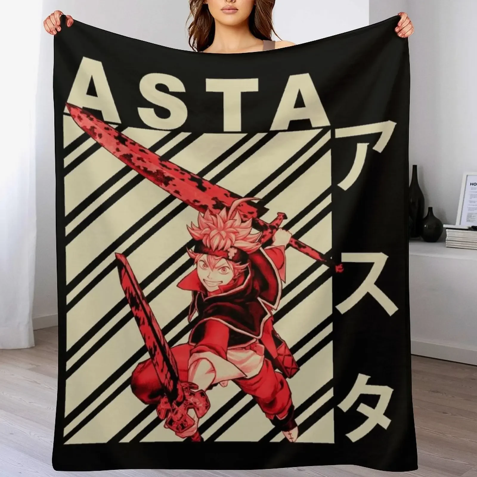 

Asta - Vintage Art Throw Blanket Men's Soft Warm Throw Blanket for Couch