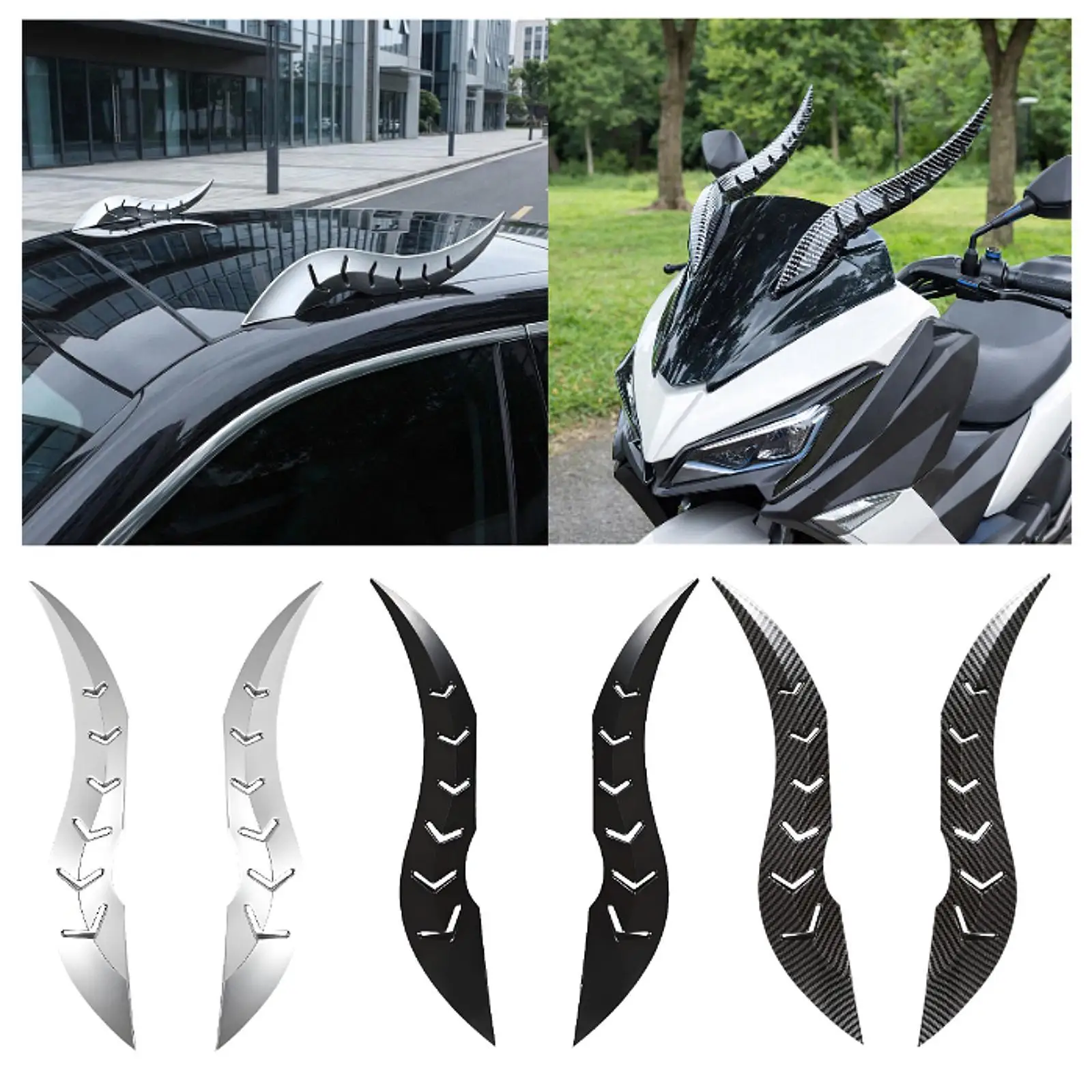 

2 шт. Декоративные наклейки на крышу автомобиля в виде драконьих рогов, украшение для авто, внешний декор