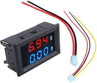 High quality DC 100V 10A voltmeter ammeter blue + red LED amp meter Ampere voltage Double digital display voltmeter