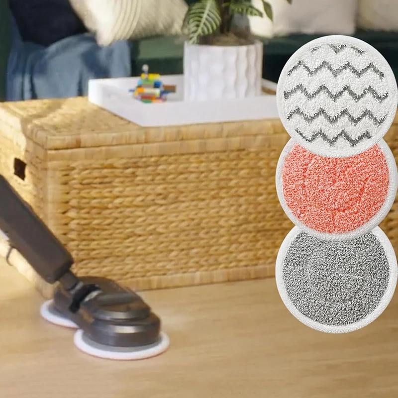 وسادات بديلة للممسحة الدوارة A98G لـ Bissell Spin-Wave 3897A Smartsteam Scrubbing Steam Mop، وسادات ممسحة Swepwave 12 عبوة