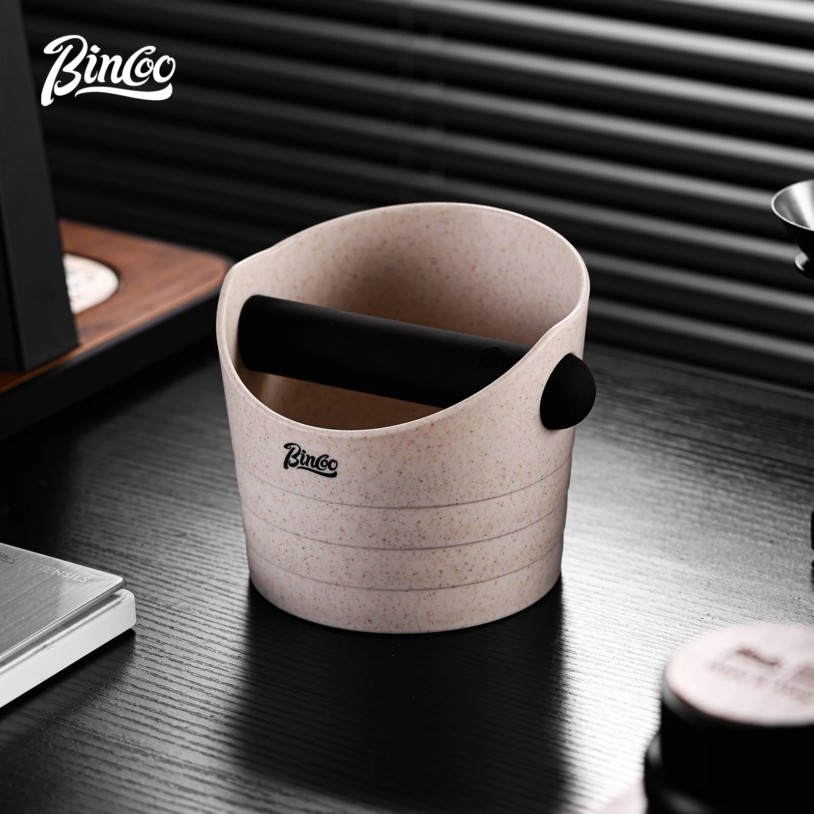 Bincoo Espresso Knock Out Bin 0.5L/1.2L Capacity Made from 60% PP and 40% Used Coffee Grounds Durable and Container for Baristas