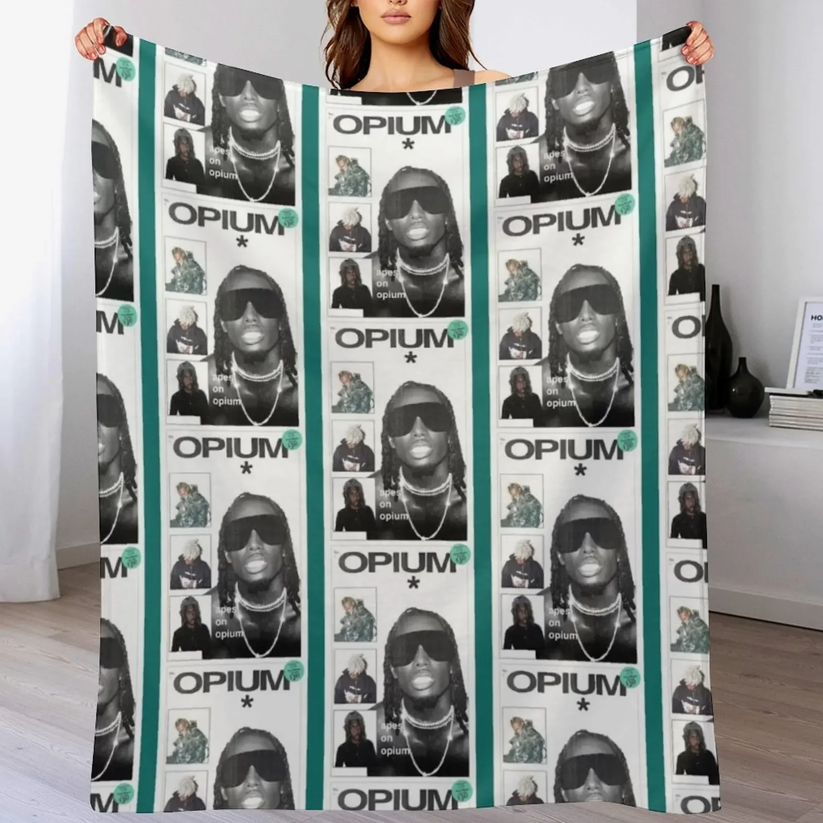 

apes on opium Throw Blanket Warm Accent Blanket for Living Room Decoration