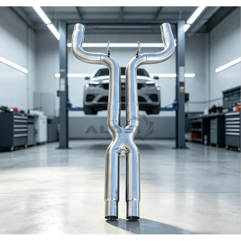 T304 Stainless Steel X-Shaped Mid Pipe Single Tube Exhaust System for Maserati Quattroporte 3.0T 2013-2020  Racing Parts