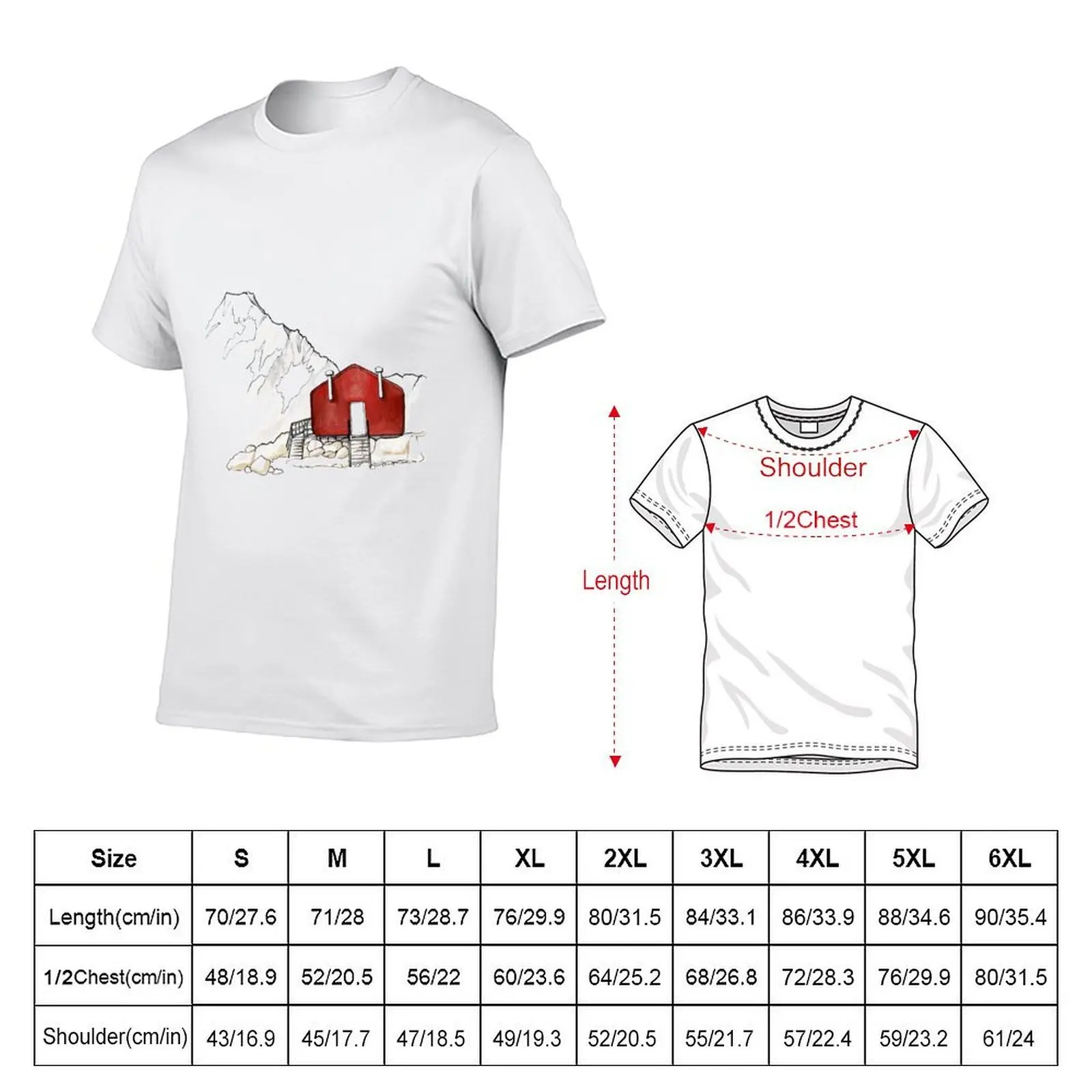Mueller Hut, Mt Cook T-Shirt blacks summer top cotton t shirt men