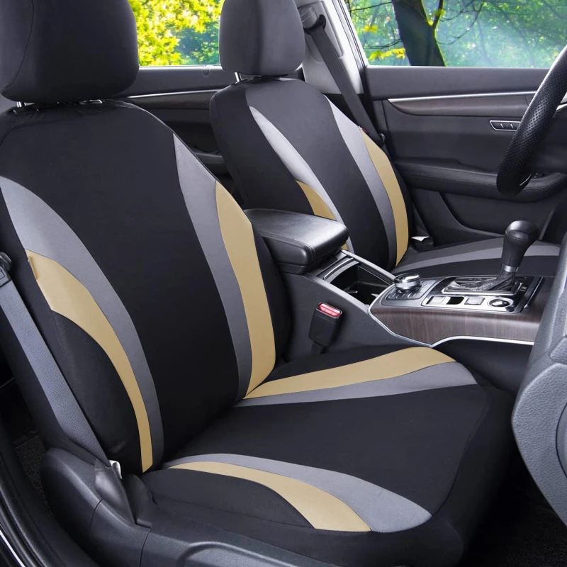 أغطية مقاعد من نسيج البوليستر بتصميم رياضي عالمي لسيارة SUV والشاحنة وملحقات فان أغطية مقاعد السيارة الداخلية #4