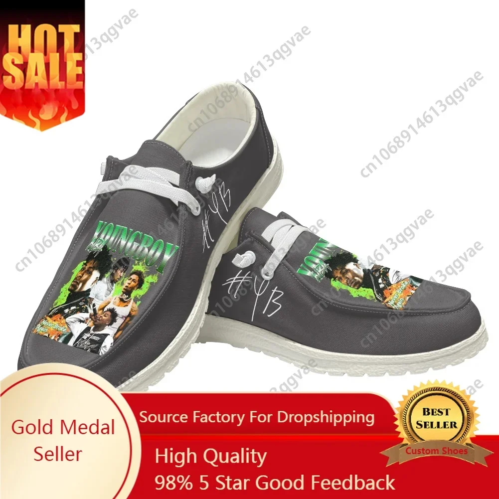 

Rapper YoungBoy Never Broke Again Casual Shoes Flat Shoe Men Woman Breathable Outdoor Lightweight Footwear Custom Made Shoes