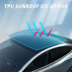 1 x3M TPU Skylight Ice Armor Sunroof UV Protection Film Heat Insulation Car VLT79% PPF Car Wrap Vinyl Blue Black Protection Film