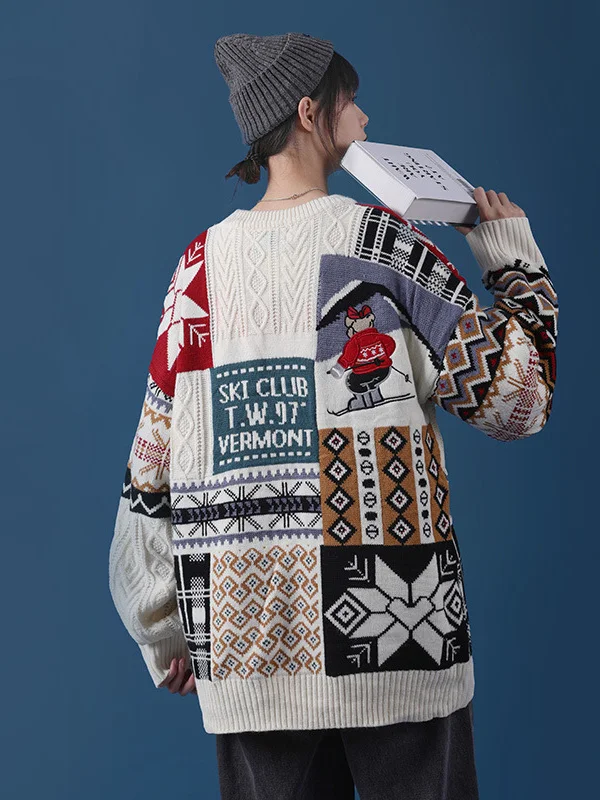 Cisas Lazy Sle ルーズ レディース ニット セーター カップル 秋冬 新しいファイオン カジュアル 快適な痩身トップ