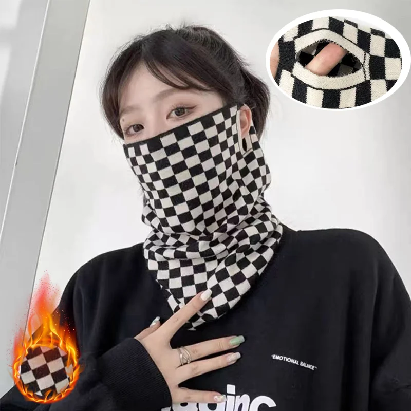 

Winter Warm Mask for Men Women Plush Thickened NeckWindproof Ski Scarf Ear Scarf Hip Hop Outdoor Sports Cycling Windproof Scarfs