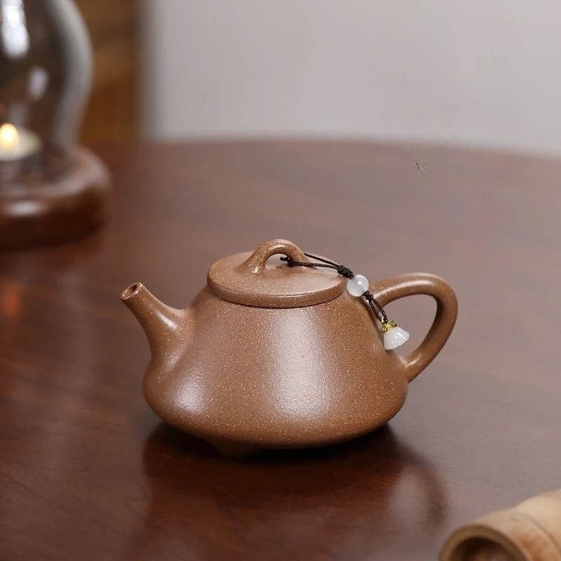 

Yixing Handmade Purple Clay Teapot, Raw Ore, Gold Sand,tea Pot, Kung Fu Tea Set 230ml