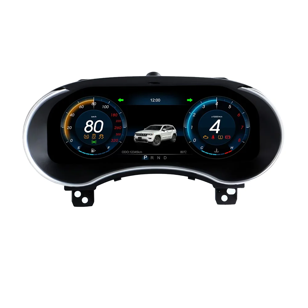 

12,3-дюймовый ЖК-дисплей приборной панели автомобиля цифровой кластерный прибор спидометр виртуальный кабин Carplay для Grand Cherokee 2014-2018