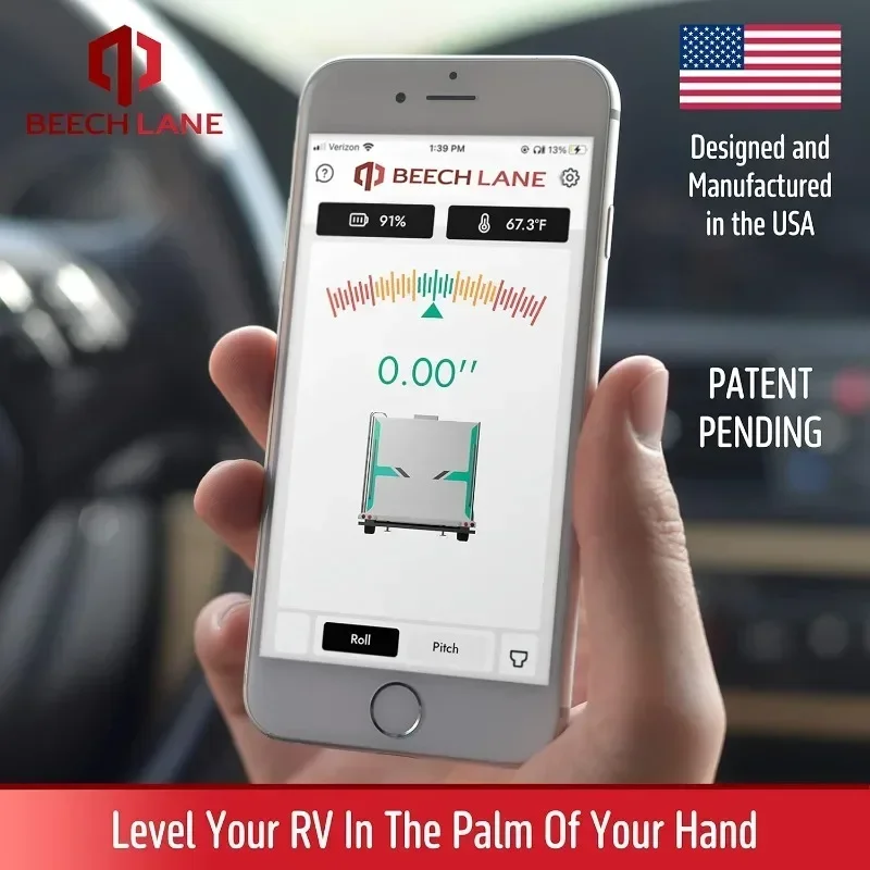 Hot Sellers.Wireless RV Leveling System, Made in the USA, User-Friendly Phone App With Real-Time Precise Leveling Measurements.N