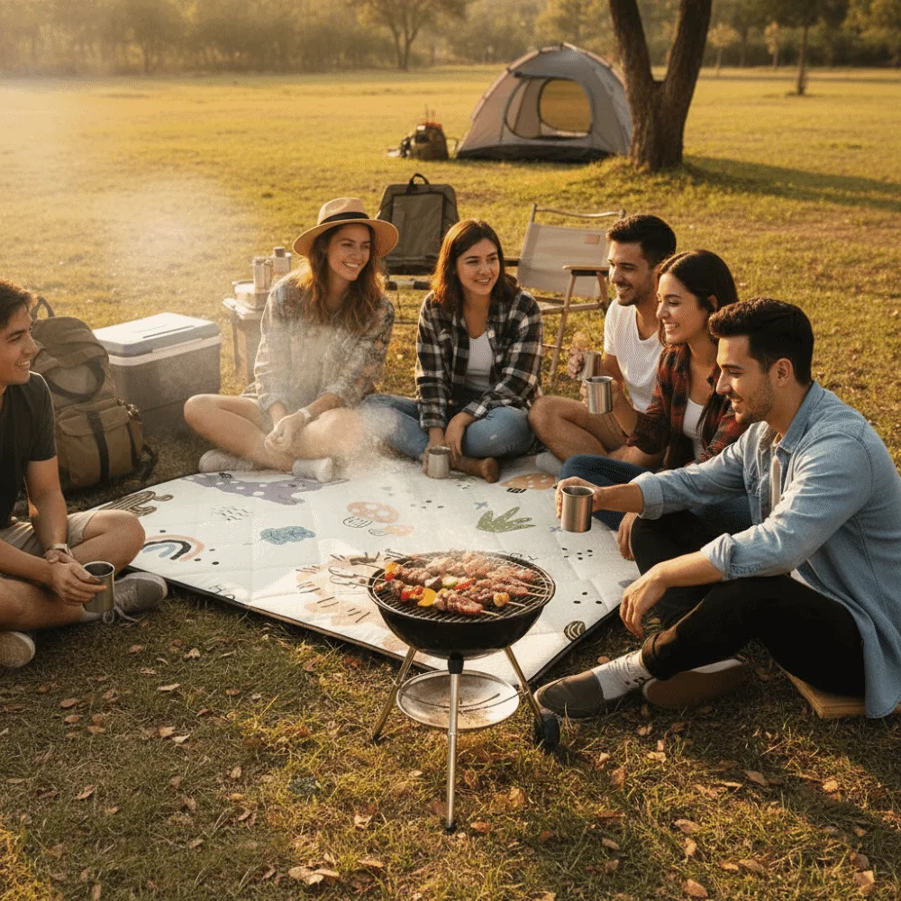 Camping Blanket Moisture-Proof - Outdoor Camping Mats Large ulasan dan harga