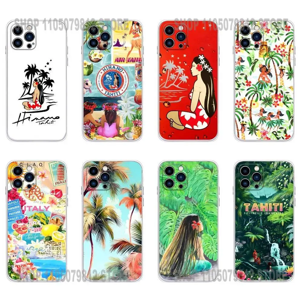

H-Hinano T-Tahiti Girl Beach Phone Case For iPhone 16,15,ProMax,14,Plus,13,12,11,16,E IPhone Air,17,Pro Drop Protection Cover