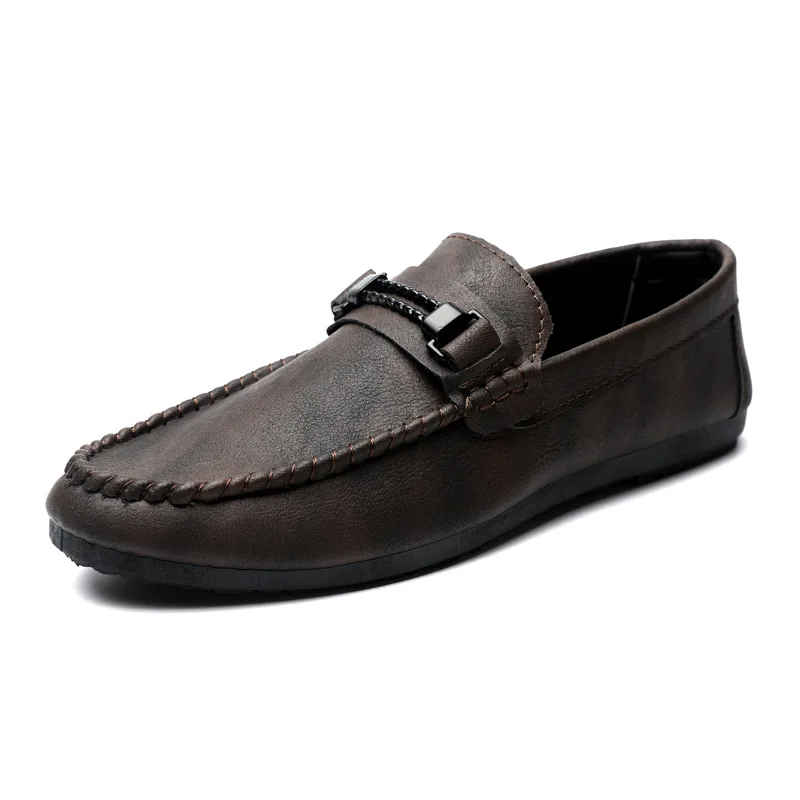 Mocasines formales de alta gama para hombre, mocasines de cuero ligero, impermeables, trabajo de negocios, suela suave, Verano