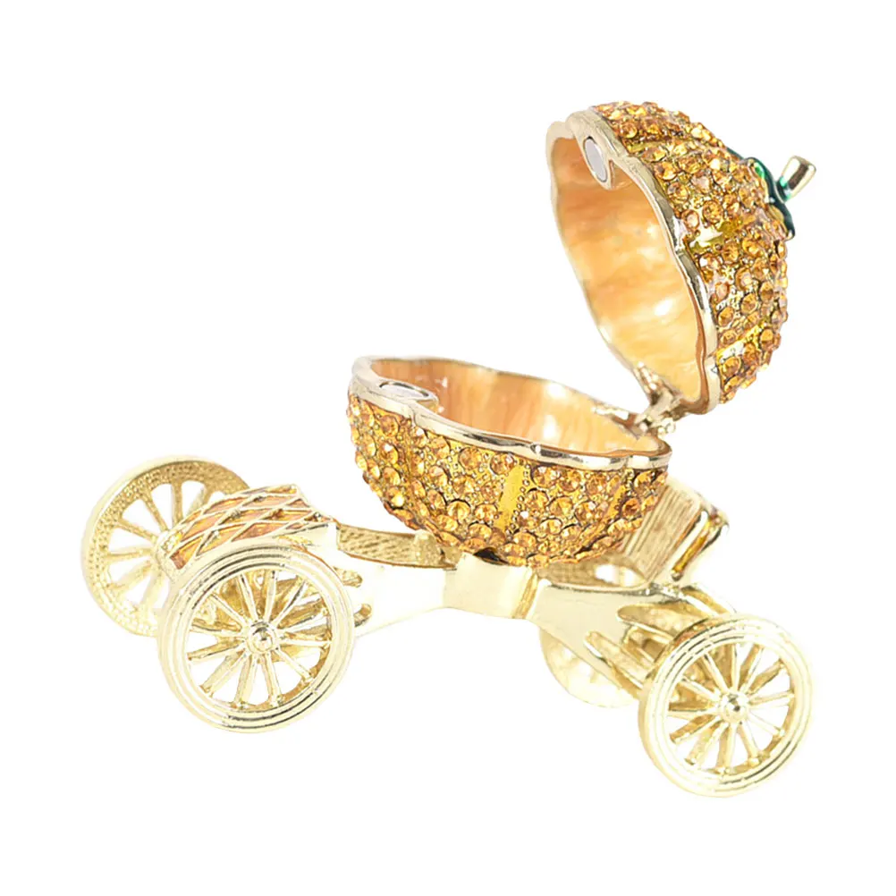 

European Pumpkin Cart Decoration Wedding Storage Jewelry Organizer Vintage Jewellery Boxes