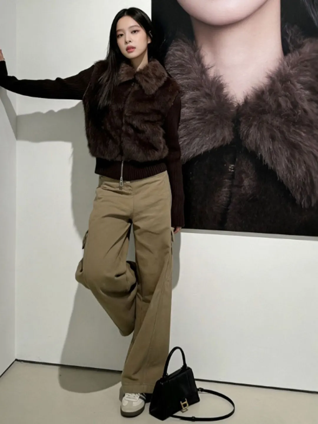 

Ретро-куртка из искусственного меха для женщин, приталенная, модная, весна 2026, с защитой от УФ-излучения, стандартный крой, длинная молния