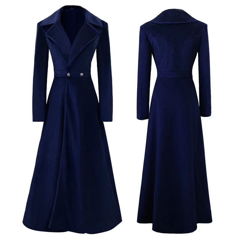 

Premium Medieval Women's Slim Fit Long Elegant Trench Coat Outerwear