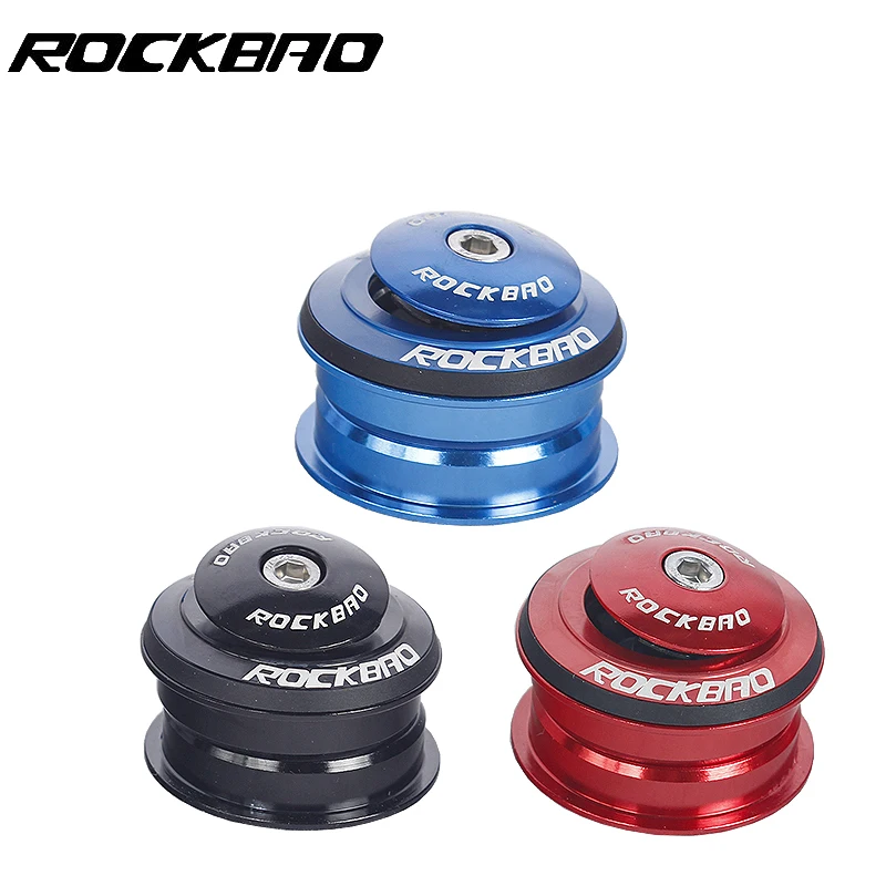 ROCKBAO Bicycle Headset 44mm 2 Bearing Clock 1 1/8 For Road MTB Bike BMX Integrated Steering Parts For 28.6 Straight Tube Fork