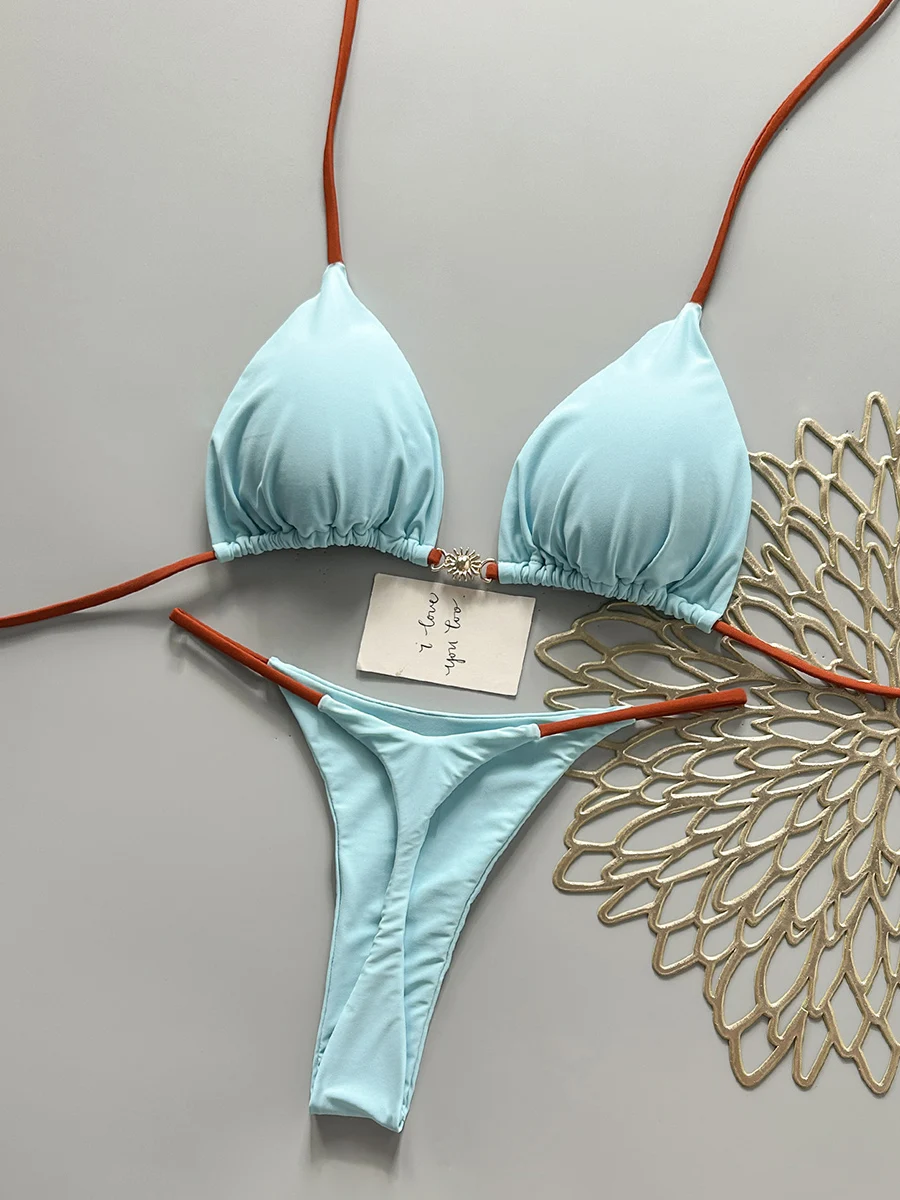 

Swimwear 2026 Sexy Women's swimsuit Push Up Bikinis Solid Bikini Set Micro Biquini Bathing Suit Swim Suit Beachwear Female