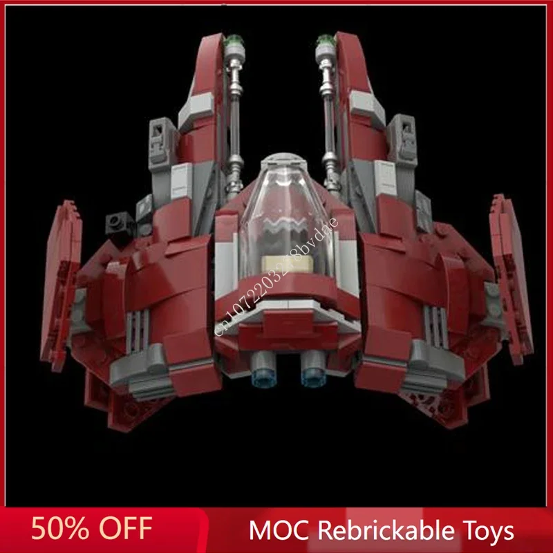 346PCS MOC Space Battle ETA-2 Actis Interceptor Spaceship Model Building Blocks Technology Bricks Creative Assembly Kid Toy Gift