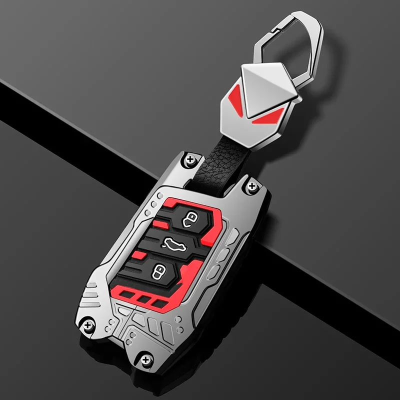 

Car Key Case Cover Holder Key Chain Ring for VW Volkswagen Tiguan Golf 7 Mk7 Polo for Skoda Kodiaq Rapid Octavia Protector