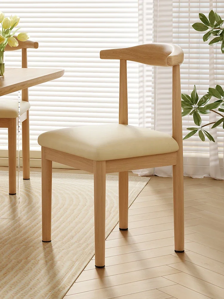 

Dining Household dining table and Nordic restaurant backrest stool Modern rental room with imitation