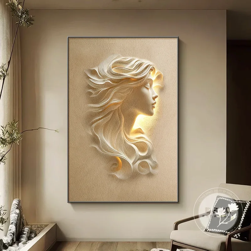 Minimally Wall Lamp Abstract Entrance Hall Decoration Painting Hallway Hanging Painting Background Wall Sconce Lighting Fixtures