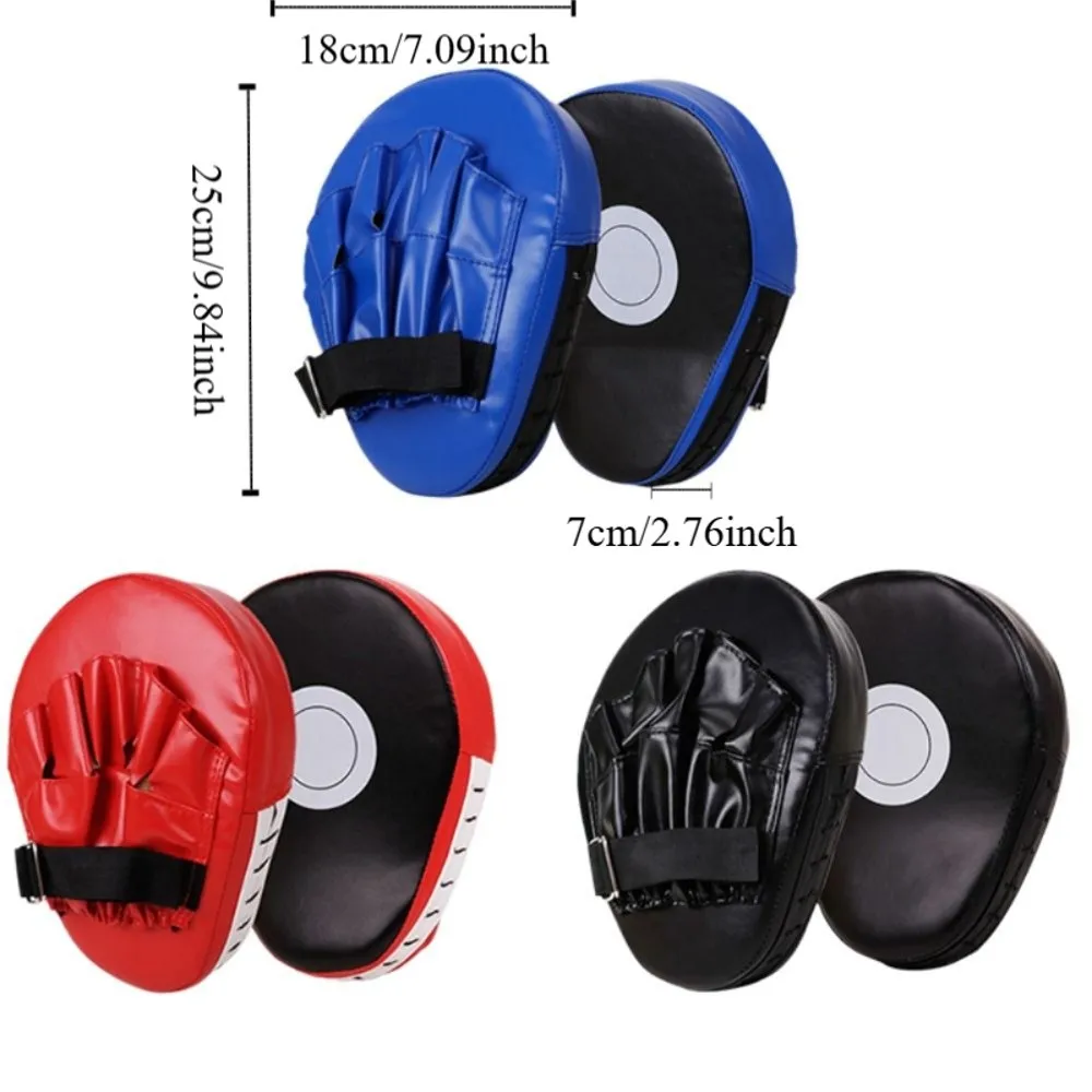2Pcs PU Leder Gebogene Boxen Hand Ziel Reißfestigkeit Gute Rebound Taekwondo Treten Ziel Leichte Verdickt