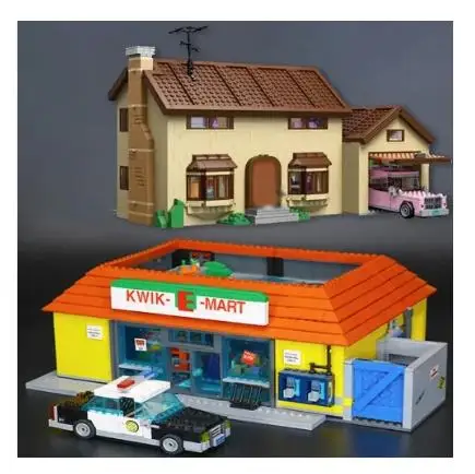 

IN STOCK The Kwik E Mart And Supermarket House Model Building Blocks Bricks 16004 16005 71016 71006 Toys Birthday Christmas Gift