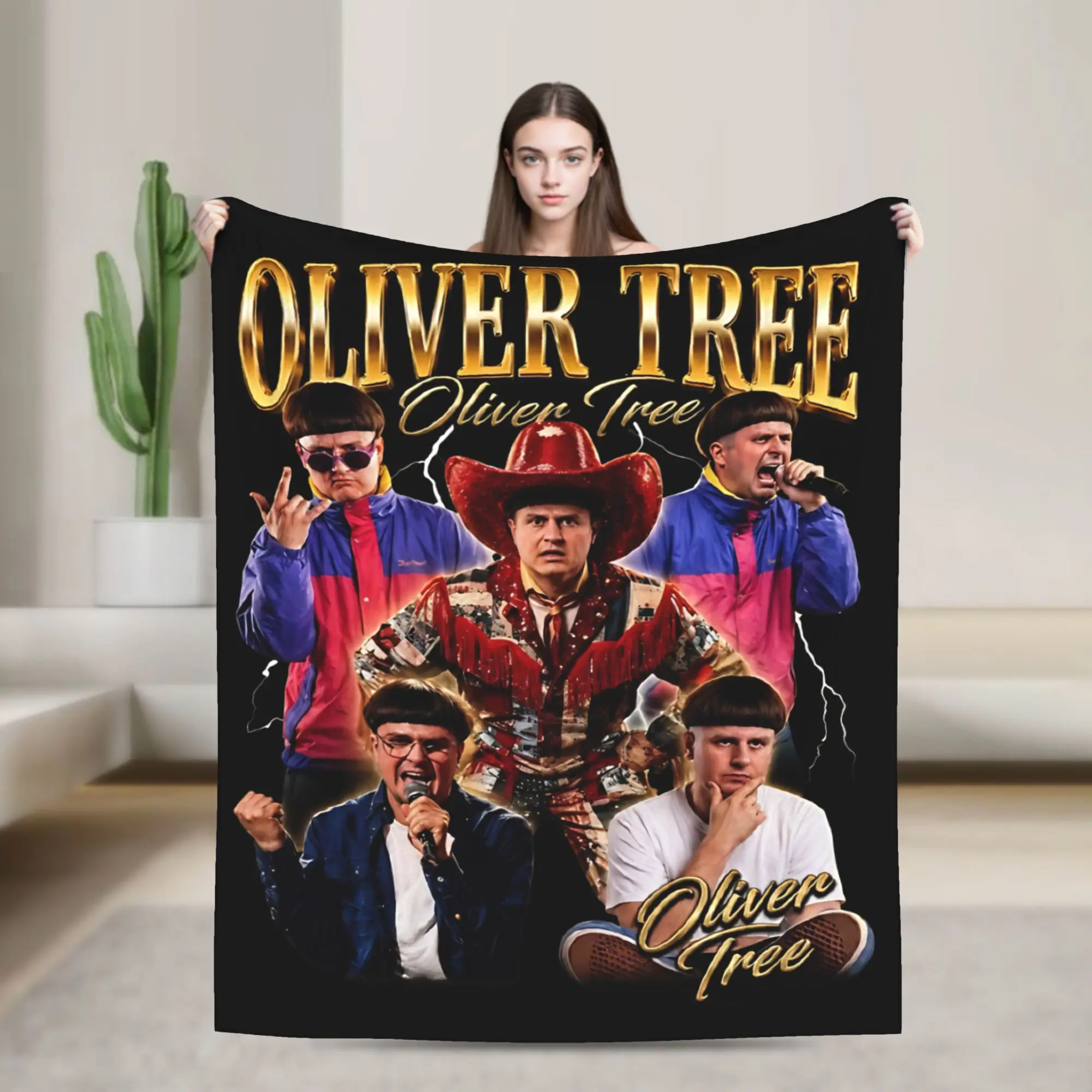Oliver Tree Rest In Peace 1993 to 2026 Blanket Flannel Summer Air Conditioning Multi-function Throw Blanket for Home Car Throws