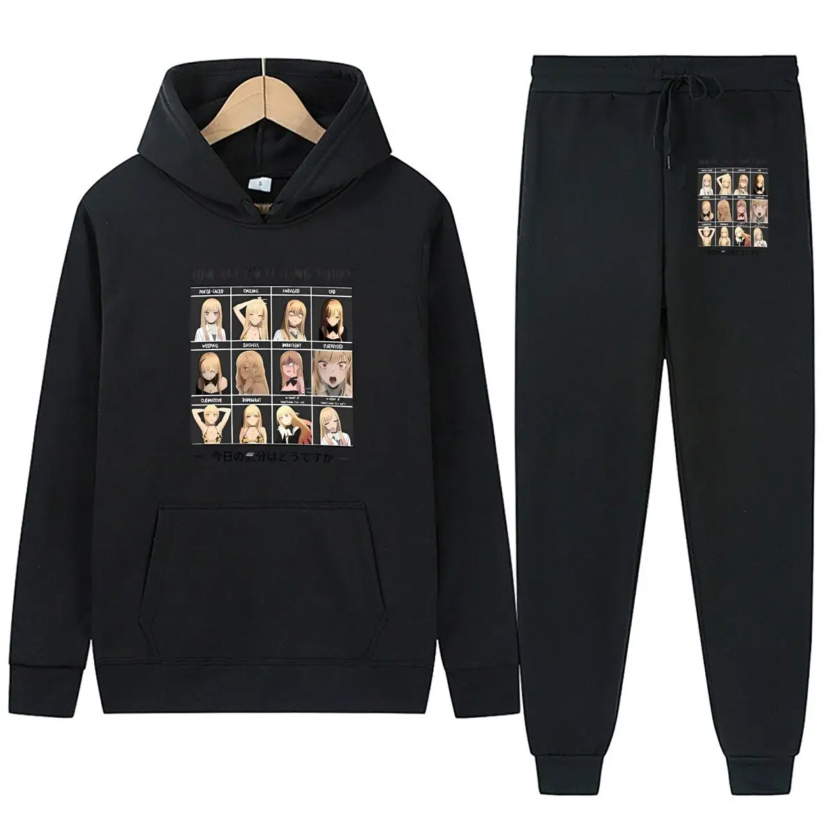 رسومات ذاتية الصلة للوسائط - و - الرسوم المتحركة - تصميم تحت عنوان سويت شيرت بقلنسوة للرجال والنساء بدلة رياضية كاجوال #3