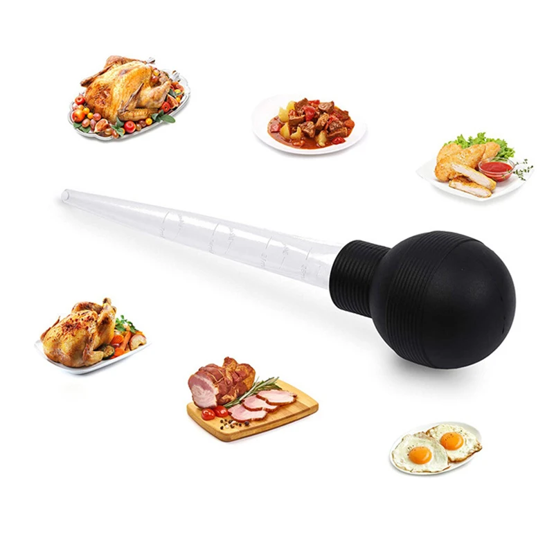 Outdoor BBQ Food Flavour Baster Syringe Tube Pump Chicken Turkey Poultry Cooking Chicken Turkey Meat BBQ Food Accessories