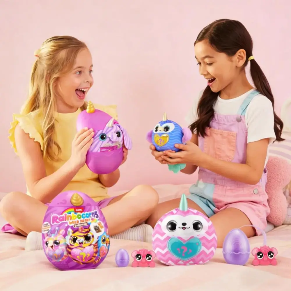 Zuru Rainbocorns مفاجأة البرية القلب مفاجأة سر الأصلي لطيف ألعاب من نسيج مخملي الماركات الصغيرة لعبة هدايا للأطفال يونيكورن اللعب