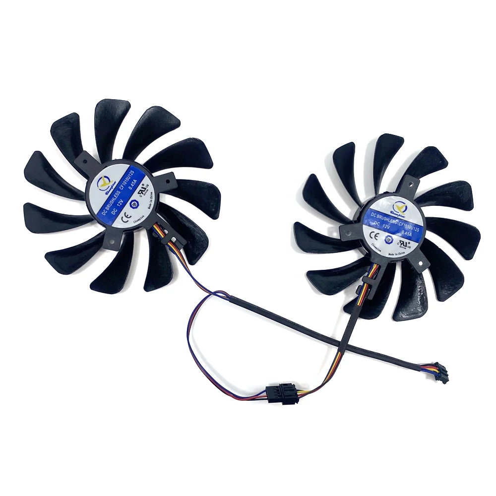 NEW 2PCS 95MM 4PIN CF1010U12S FDC10U12S9-C Cooling Fan For XFX HIS RX 590/580 VGA Video Card Fan