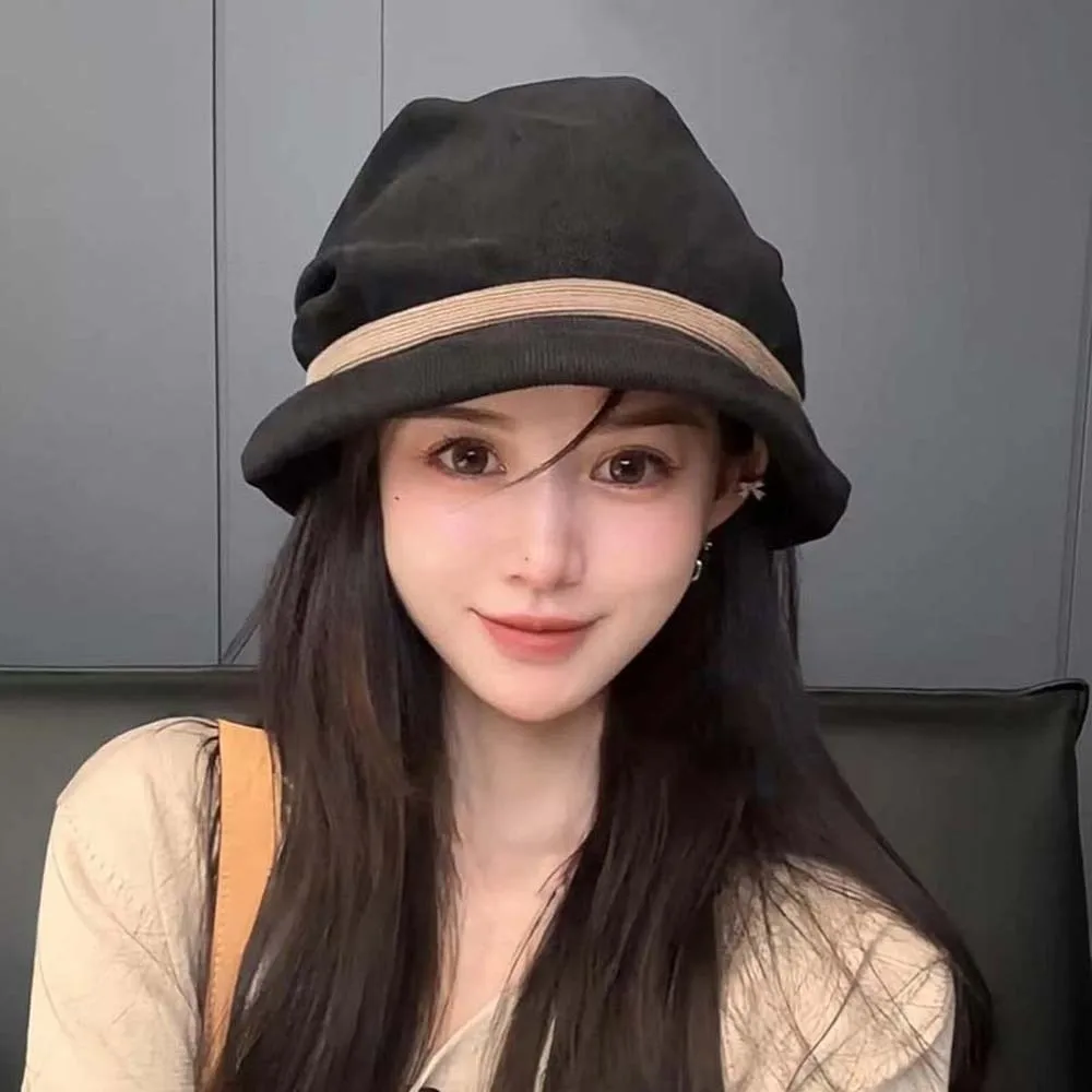 

Fashion Temperament Corduroy Pullover Cap Warmer Solid Color Winter Fisherman Hat Soft Windproof Anti-cold Bucket Hat Shopping