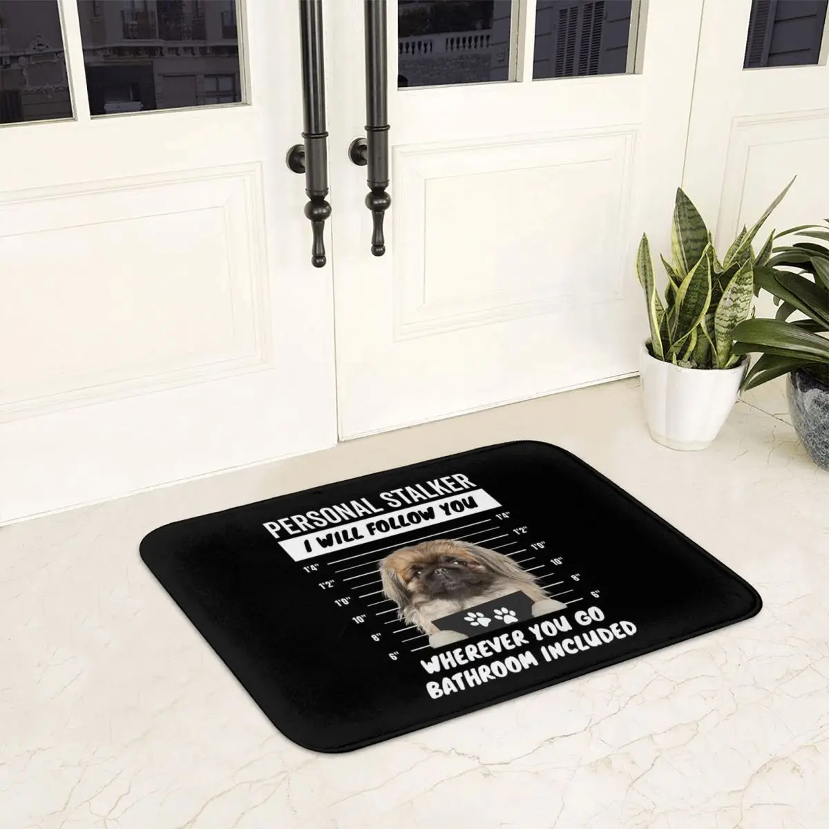 Personal Stalker Dog - Pekingese Doormat Anti-skid Super Absorbent Bath Mats Home Entrance Rugs Kitchen Bedroom Carpet Footpad