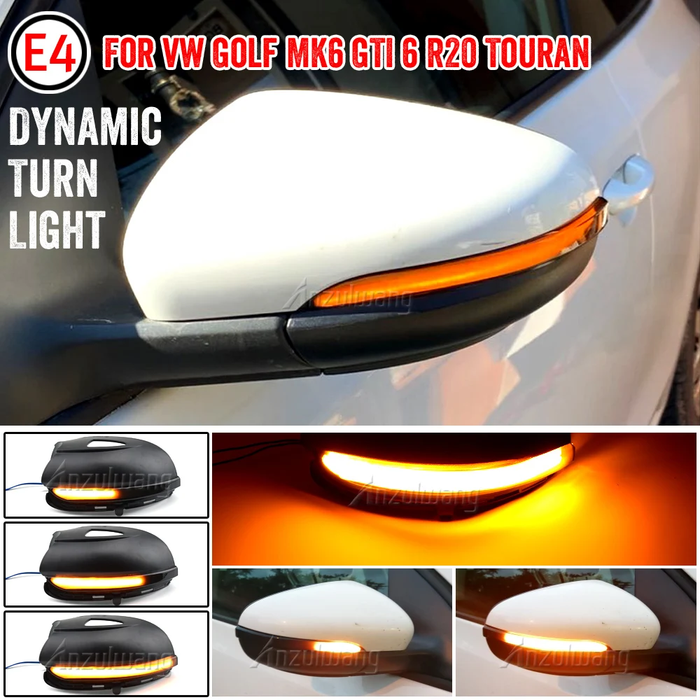 Dynamic Turn Signal Light Flowing Water Blinker Flashing Indicator Signal For Volkswagen VW GOLF 6 VI MK6 GTI R line R20 Touran