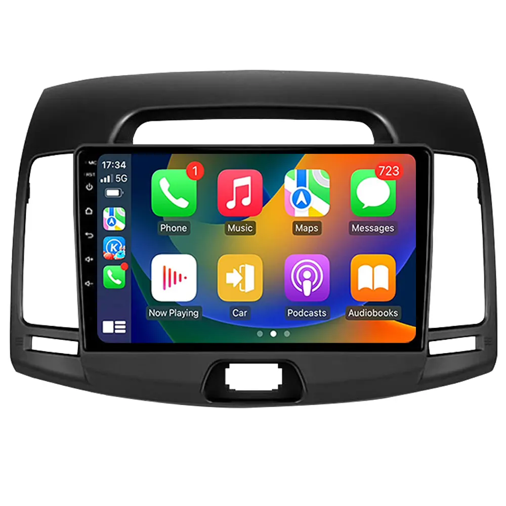 Autoradio Android 12, 4G, Navigation GPS, DSP, Stéréo, Carplay, Lecteur Vidéo, 2 DIN, Limitation, pour Voiture Hyundai Elantra 4 HD (2006-2012)