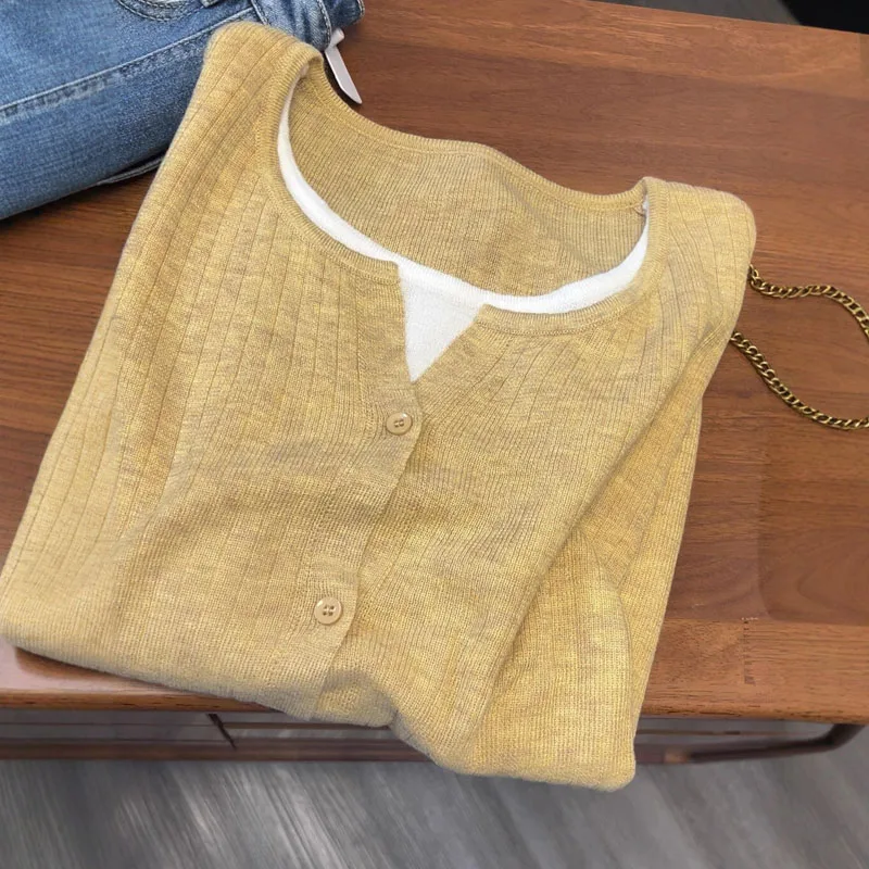 

Knitted Sweater Women Pullovers New Long Sleeve O-Neck Patchwork Knit Sweater Pullover Women Tops Sweaters Women Clothing Q1359