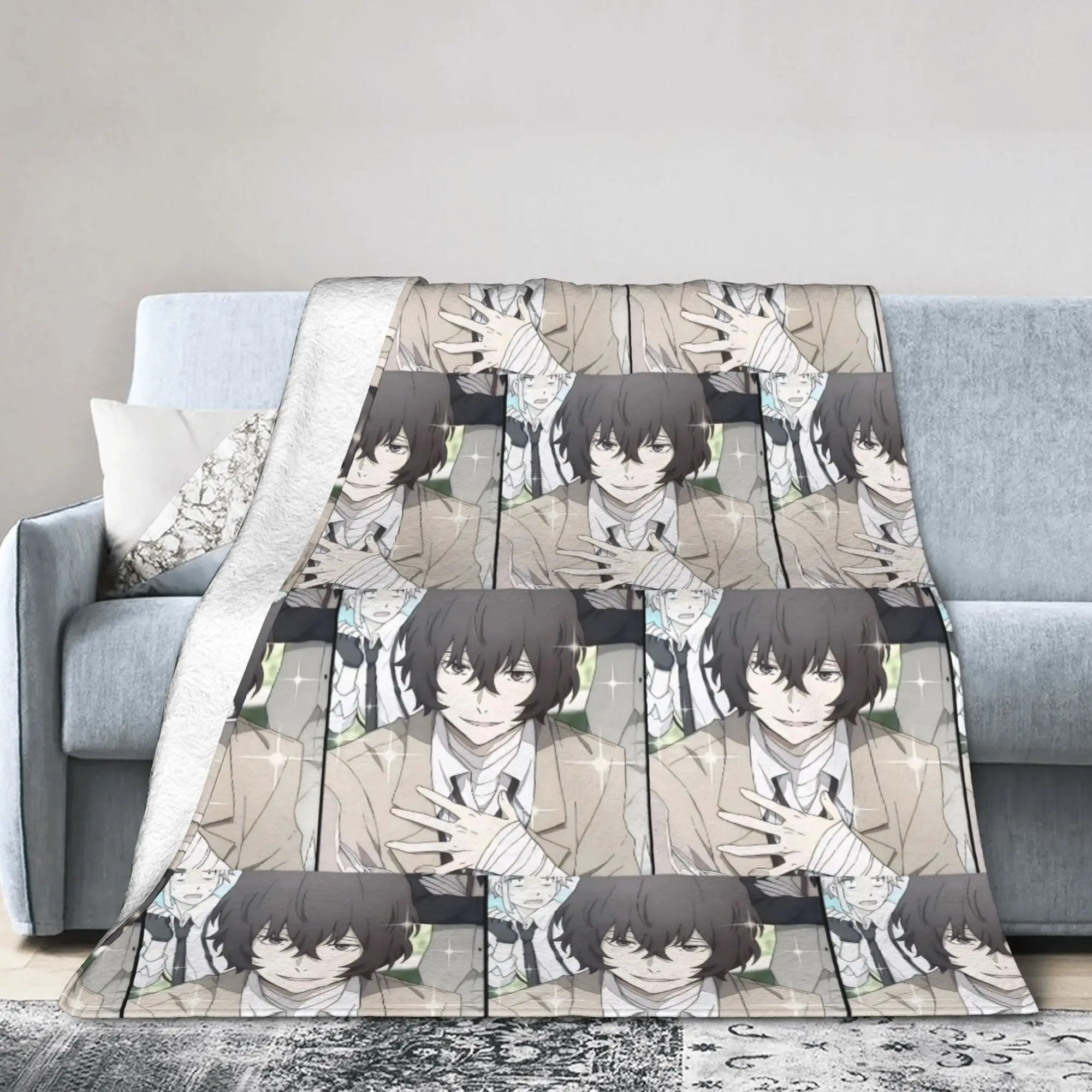 Dazai Bungo Stray Dogs Blankets Fleece Spring/Autumn  Multi-function Ultra-Soft Throw Blanket for Bedding Travel Bedspreads