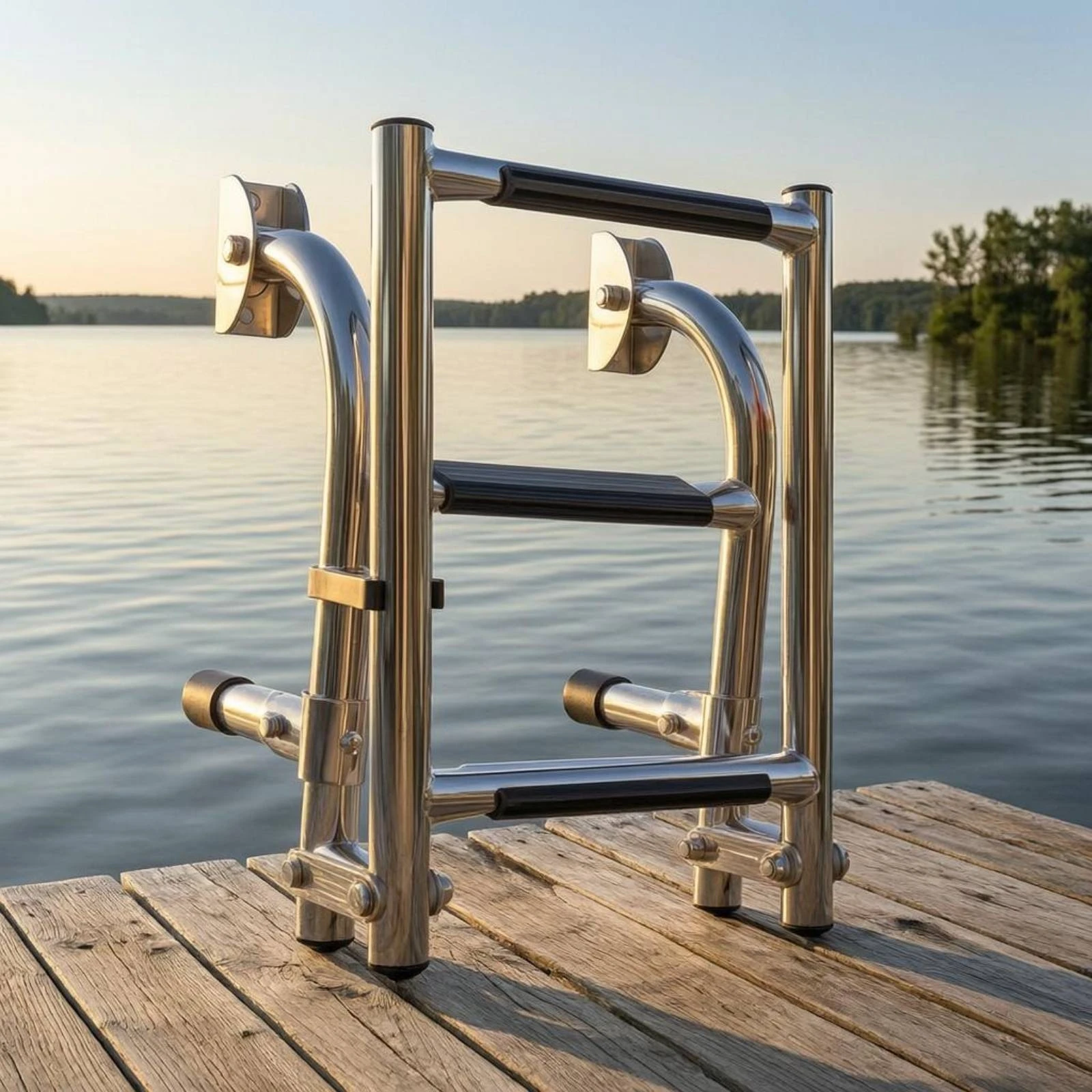 Stainless Steel Boat Ladder Telescopic Folding Marine Boarding Ladder Deck Access Step for Yacht Speedboat Marine Accessories view 5
